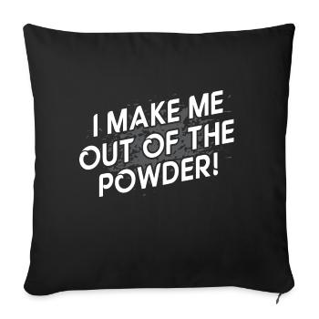 Hors de la poudre! - Denglish dit Denglish - Housse de coussin décorative 45 x 45 cm - noir - Devant