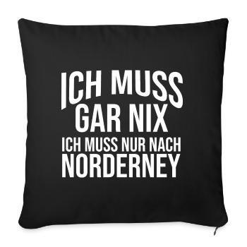 Nordsee Norderney - Sofakissenbezug 45 x 45 cm - Schwarz - Vorne