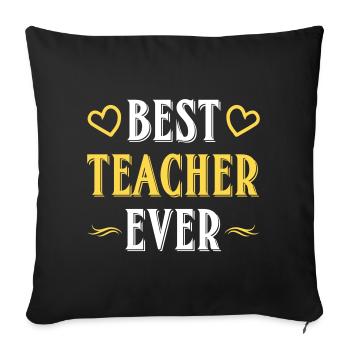 Bester Lehrer aller Zeiten - Sofakissenbezug 45 x 45 cm - Schwarz - Vorne