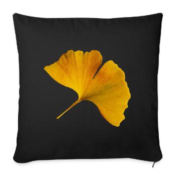 Autumn Ginkgo Leaf Autumn Ginkgo Leaf Photo - Sofa pillowcase 17,3'' x 17,3'' (45 x 45 cm) - black - Front