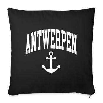 Antwerp Anchor - Sofa pillowcase 17,3'' x 17,3'' (45 x 45 cm) - black - Front
