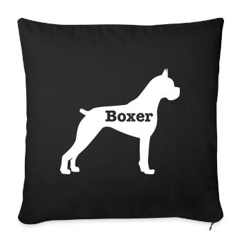 Boxeur - Housse de coussin décorative 45 x 45 cm - noir - Devant