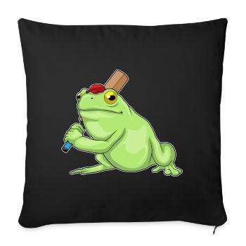 Grenouille Grillon Chauve-souris de cricket - Housse de coussin décorative 45 x 45 cm - noir - Devant