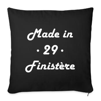 Made in Finistère - Housse de coussin décorative 45 x 45 cm - noir - Devant
