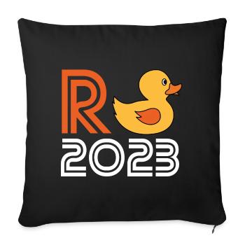 Pension 2023 - Farewell - Pension Retirement - Sofa pillowcase 17,3'' x 17,3'' (45 x 45 cm) - black - Front