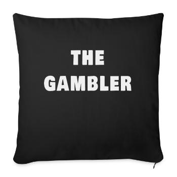 The Gambler - Sofa pillowcase 17,3'' x 17,3'' (45 x 45 cm) - black - Front