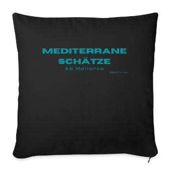 Mediterrane Schätze ab Mallorca - Sofakissenbezug 45 x 45 cm - Schwarz - Vorne