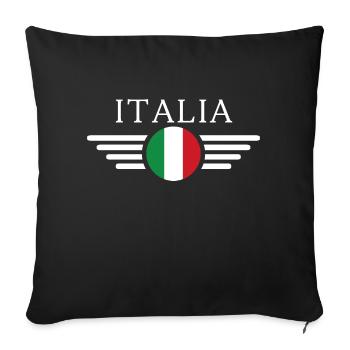 Italy - Sofa pillowcase 17,3'' x 17,3'' (45 x 45 cm) - black - Front