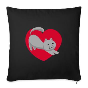 Sincerely Cat Mother's Day Cat Lovers Meow - Sofa pillowcase 17,3'' x 17,3'' (45 x 45 cm) - black - Front