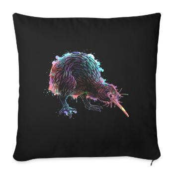 Kiwi Bird - Sofa pillowcase 17,3'' x 17,3'' (45 x 45 cm) - black - Front