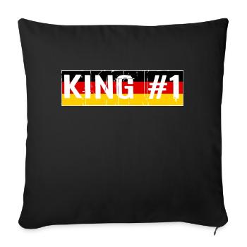 KING #1 KÖNIG - Sofakissenbezug 45 x 45 cm - Schwarz - Vorne