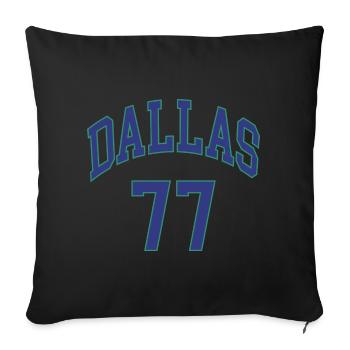 Dallas 77 - Sofa pillowcase 17,3'' x 17,3'' (45 x 45 cm) - black - Front