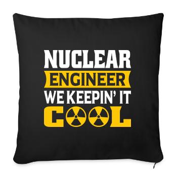 Nuclear Engineer Nuclear Technology Nuclear Energy - Sofa pillowcase 17,3'' x 17,3'' (45 x 45 cm) - black - Front