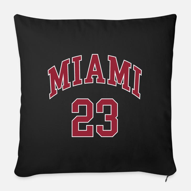 Miami 23 - Sofakissenbezug 45 x 45 cm - Schwarz