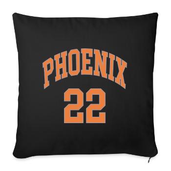Phoenix 22 - Sofakissenbezug 45 x 45 cm - Schwarz - Vorne