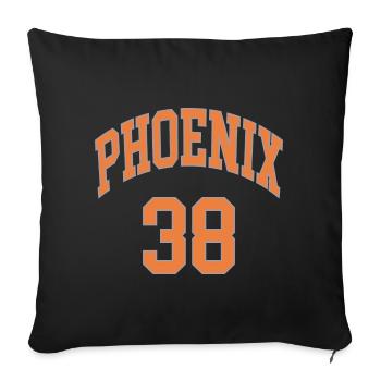 Phoenix 38 - Sofakissenbezug 45 x 45 cm - Schwarz - Vorne