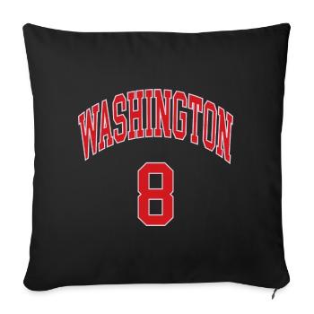 Washington 8 - Housse de coussin décorative 45 x 45 cm - noir - Devant
