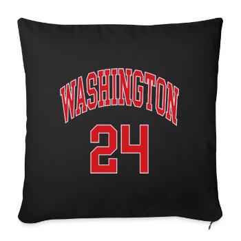 Washington 24 - Housse de coussin décorative 45 x 45 cm - noir - Devant