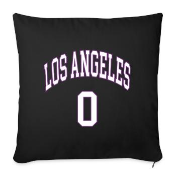 Los Angeles 0 - Sofa pillowcase 17,3'' x 17,3'' (45 x 45 cm) - black - Front