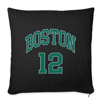 Boston 12 - Housse de coussin décorative 45 x 45 cm - noir - Devant