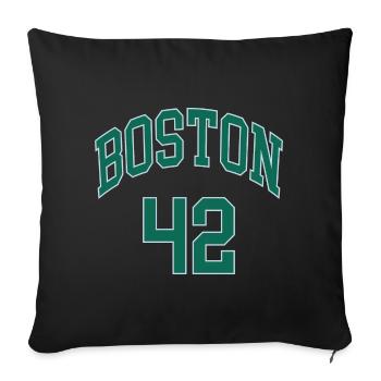 Boston 42 - Housse de coussin décorative 45 x 45 cm - noir - Devant