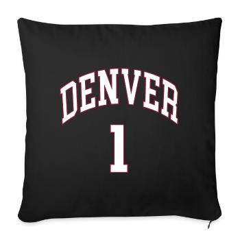Denver 1 - Housse de coussin décorative 45 x 45 cm - noir - Devant