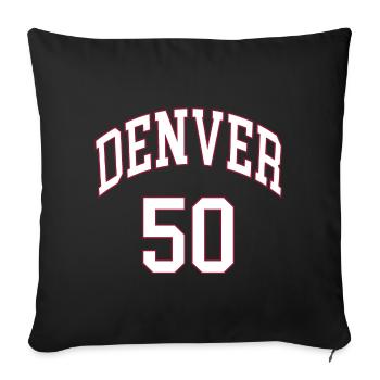 Denver 50 - Housse de coussin décorative 45 x 45 cm - noir - Devant