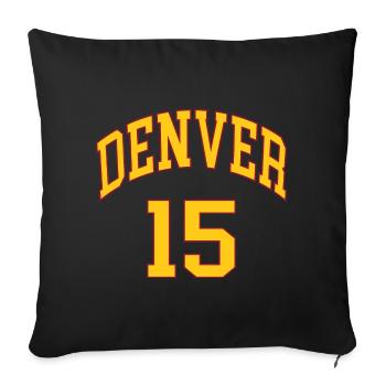 Denver 15 - Housse de coussin décorative 45 x 45 cm - noir - Devant