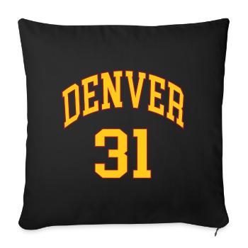 Denver 31 - Housse de coussin décorative 45 x 45 cm - noir - Devant