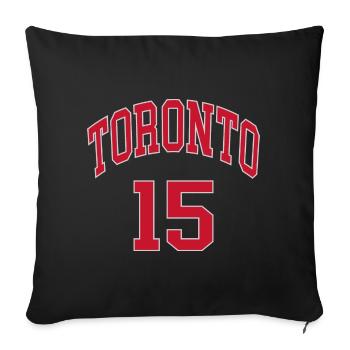 Toronto 15 - Sofakissenbezug 45 x 45 cm - Schwarz - Vorne