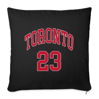 Toronto 23 - Sofakissenbezug 45 x 45 cm - Schwarz - Vorne