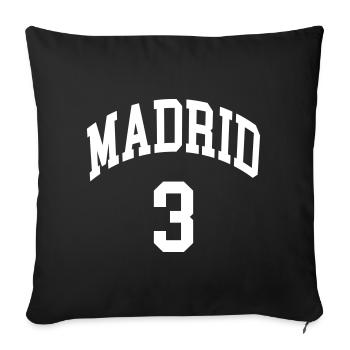 Madrid 3 - Housse de coussin décorative 45 x 45 cm - noir - Devant