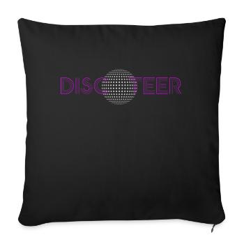Discoteer - Sofa pillowcase 17,3'' x 17,3'' (45 x 45 cm) - black - Front