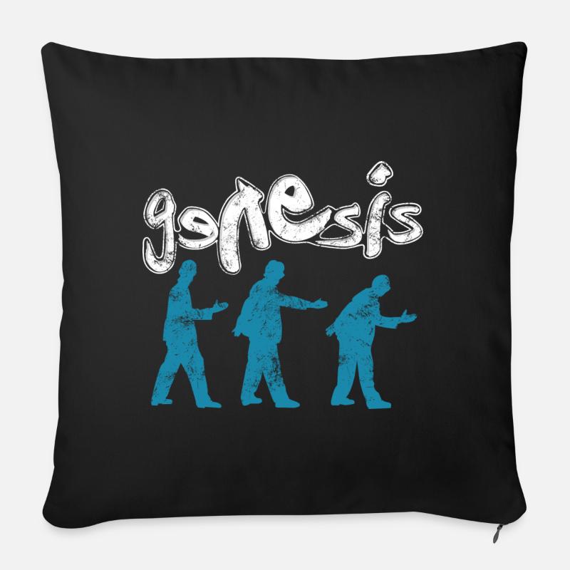 Genesis I Can't Dance Logo - Housse de coussin décorative 45 x 45 cm - noir