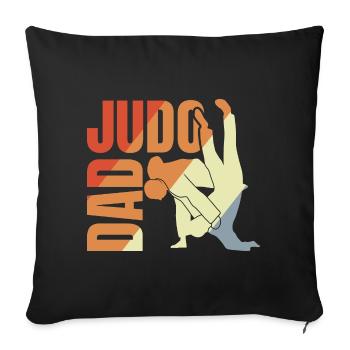 Judo Papa - Sofa pillowcase 17,3'' x 17,3'' (45 x 45 cm) - black - Front