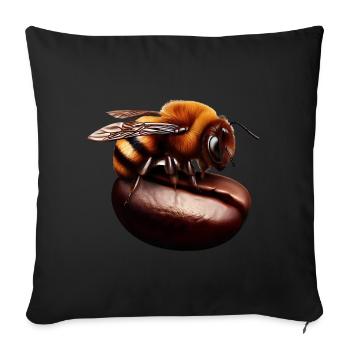 Bee Coffee - Sofa pillowcase 17,3'' x 17,3'' (45 x 45 cm) - black - Front