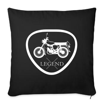 Simson S50 S 51 Friends Symbol Moped Motorcycle GDR - Sofa pillowcase 17,3'' x 17,3'' (45 x 45 cm) - black - Front