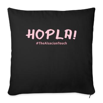 Hopla !! - Housse de coussin décorative 45 x 45 cm - noir - Devant