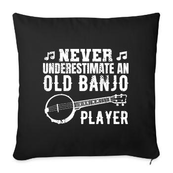 Grand-père Banjo - Housse de coussin décorative 45 x 45 cm - noir - Devant
