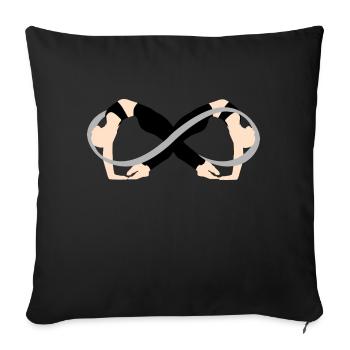 Infinite - Sofa pillowcase 17,3'' x 17,3'' (45 x 45 cm) - black - Front