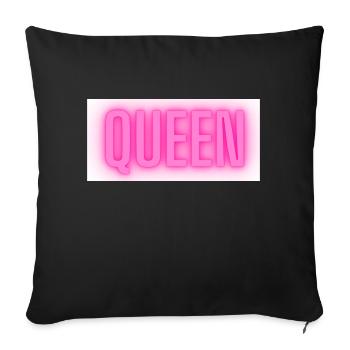 Queen - Sofakissenbezug 45 x 45 cm - Schwarz - Vorne