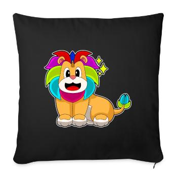 Lion Unicorn - Sofa pillowcase 17,3'' x 17,3'' (45 x 45 cm) - black - Front