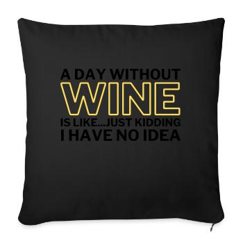 Bière drôle Une journée sans bière - Housse de coussin décorative 45 x 45 cm - noir - Devant