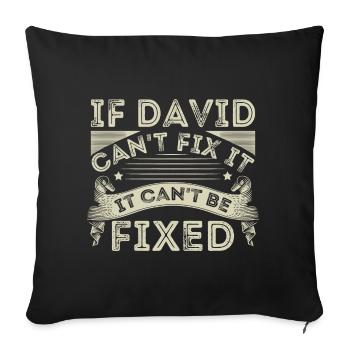 Vintage David - Sofa pillowcase 17,3'' x 17,3'' (45 x 45 cm) - black - Front
