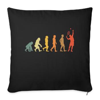 Tennis Evolution Vintage retro - Sofakissenbezug 45 x 45 cm - Schwarz - Vorne