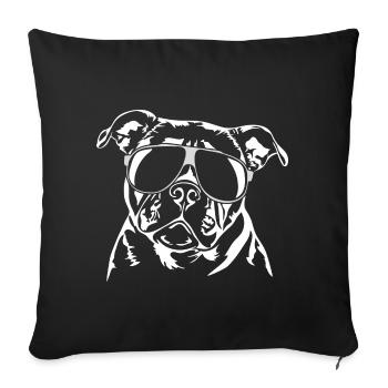 OLD ENGLISH BULLDOG cool Sunglasses Wilsigns - Sofa pillowcase 17,3'' x 17,3'' (45 x 45 cm) - black - Front