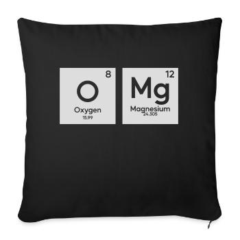 OMG periodic table in chemistry - Sofa pillowcase 17,3'' x 17,3'' (45 x 45 cm) - black - Front