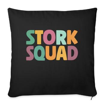 Stork Squad Labor & Delivery Nurse - Sofakissenbezug 45 x 45 cm - Schwarz - Vorne
