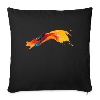 Trace de peinture - Housse de coussin décorative 45 x 45 cm - noir - Devant