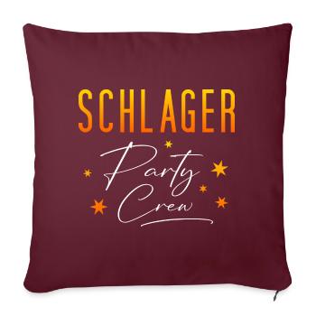 Schlager Party Crew - Sofa pillowcase 17,3'' x 17,3'' (45 x 45 cm) - burgundy - Front
